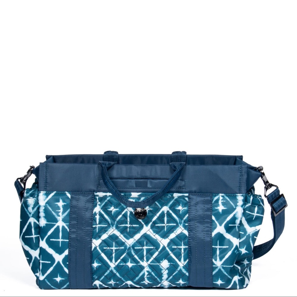 Lug Romper 2 Tote in Diamond Navy NWT